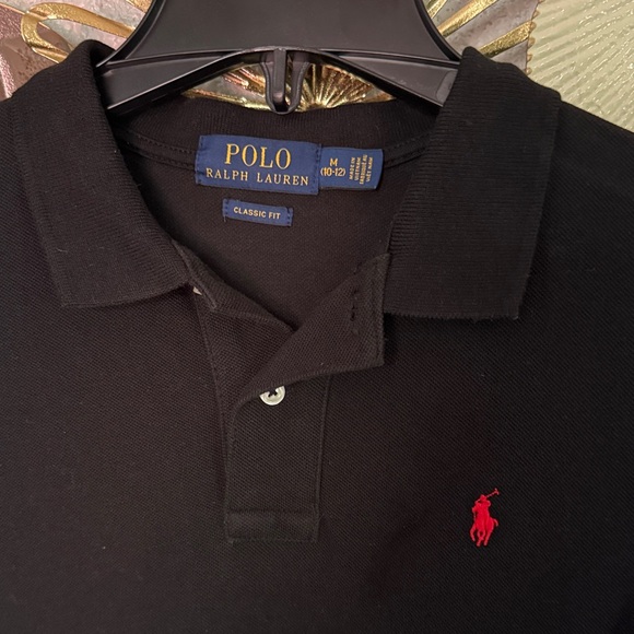 Polo by Ralph Lauren Kids Polo Shirt in Black with Red Logo - Picture 2 of 3